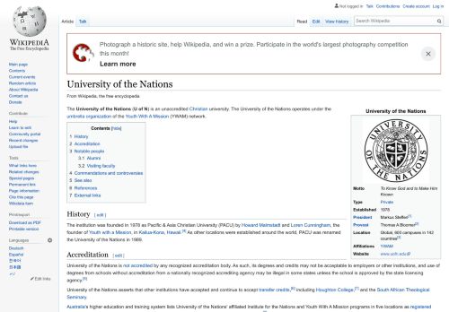 
                            6. University of the Nations - Wikipedia