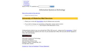 
                            3. University of Waterloo Mail Services