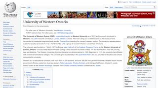 
                            11. University of Western Ontario - Wikipedia