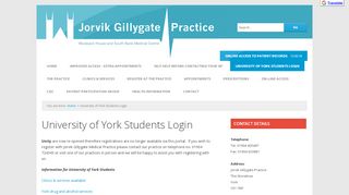 
                            9. University of York Students Login | Jorvik Gillygate Practice