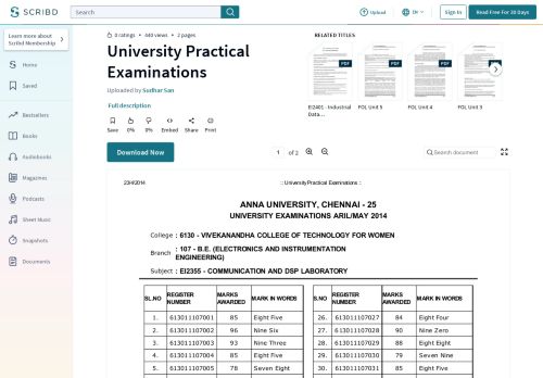 
                            3. University Practical Examinations - Scribd