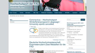 
                            1. University Sports › Hochschulsport der FAU