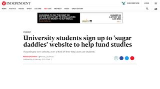 
                            13. University students sign up to 'sugar daddies' website to help fund ...