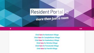 
                            10. University Western Sydney Village - welcome to the resident portal