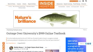 
                            10. University's $999 online textbook creates confusion and outrage