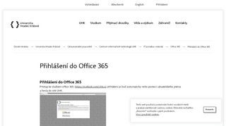 
                            4. Univerzita Hradec Králové - Přihlášení do Office 365