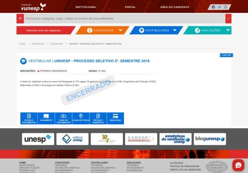 
                            7. UNIVESP - Processo Seletivo 2º. Semestre 2018 | Universidade ...