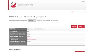 
                            7. Univille - Metadata Explorer Tool