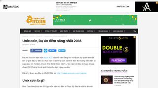 
                            10. Unix coin, Dự án tiềm năng nhất 2018 | Tạp Chí Bit Coin