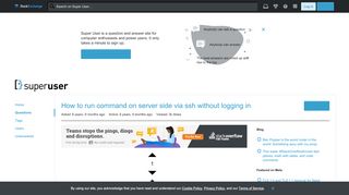 
                            1. unix - How to run command on server side via ssh without logging ...