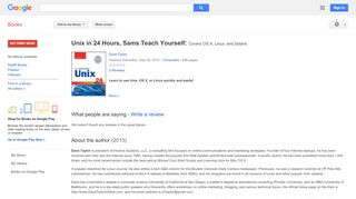 
                            13. Unix in 24 Hours, Sams Teach Yourself: Covers OS X, Linux, and Solaris - Google बुक के परिणाम