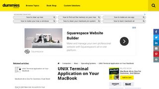 
                            8. UNIX Terminal Application on Your MacBook - dummies