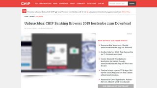 
                            5. Unknackbar: CHIP Banking Browser 2019 kostenlos zum Download ...