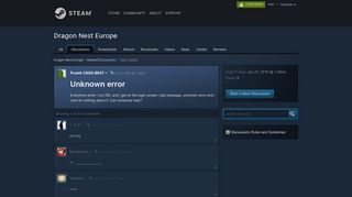 
                            3. Unknown error :: Dragon Nest Europe General Discussions