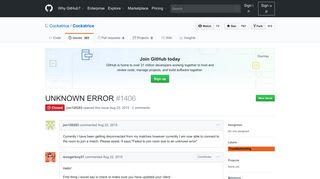 
                            8. UNKNOWN ERROR · Issue #1406 · Cockatrice/Cockatrice · GitHub