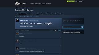 
                            4. unknown error.please try again. :: Dragon Nest Europe General ...