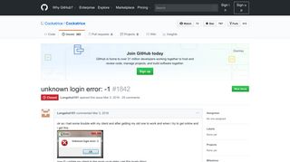 
                            9. unknown login error: -1 · Issue #1842 · Cockatrice/Cockatrice · GitHub