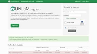 
                            4. UNLaM Ingreso: Inicio