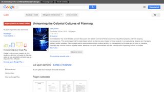 
                            4. Unlearning the Colonial Cultures of Planning