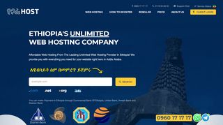 
                            2. Unlimited Ethiopian web hosting and Domain Registration - Yegara ...