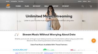 
                            8. Unlimited Music Streaming | Boost Mobile