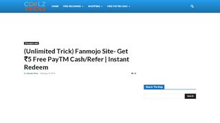 
                            8. (Unlimited Trick) Fanmojo Site- Get ₹5 Free PayTM Cash/Refer ...