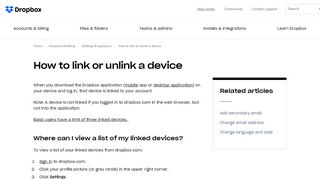 
                            12. Unlink a computer, phone, or tablet to Dropbox – Dropbox Help