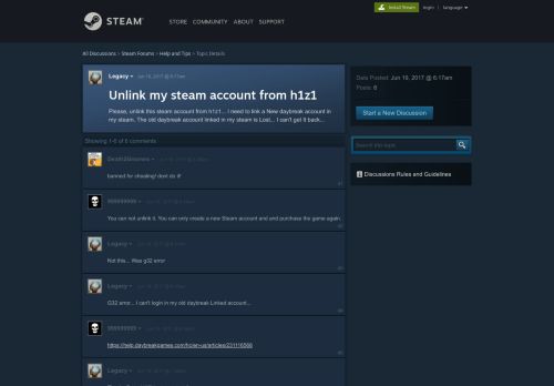 
                            6. Unlink my steam account from h1z1 :: Help and Tips - Steam Community