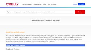 
                            8. Unlink Your Facebook Account - Teach Yourself VISUALLY Pinterest ...