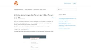 
                            11. Unlinking / (re) Linking an iLok Account to a Gobbler Account ...