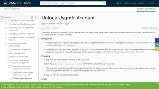 
                            6. Unlock Usgmtr Account - VMware Docs