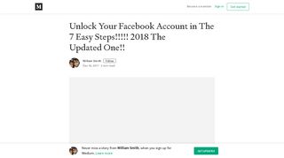 
                            5. Unlock Your Facebook Account in The 7 Easy Steps!!!!! 2018 The ...