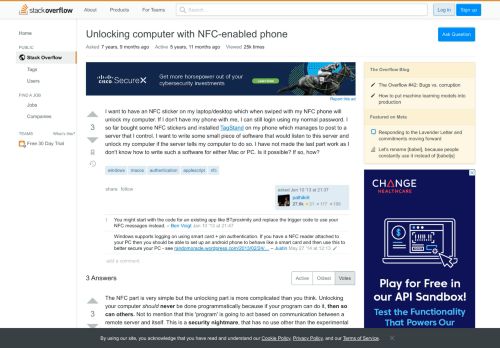 
                            8. Unlocking computer with NFC-enabled phone - Stack Overflow