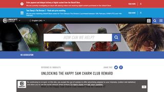 
                            1. Unlocking the Happy Sam Charm Club Reward - Ubisoft Support