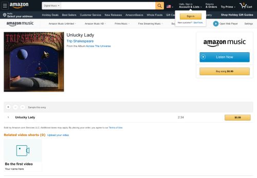 
                            11. Unlucky Lady by Trip Shakespeare on Amazon Music - Amazon.com