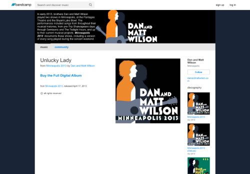 
                            10. Unlucky Lady | Dan and Matt Wilson