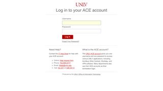 
                            12. UNLV ACE - Log In