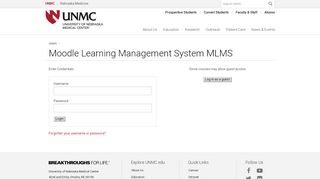 
                            6. UNMC Learning Management System: Log in to the site