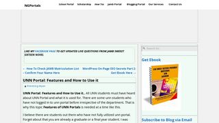 
                            5. UNN Portal: Features and How to Use it » NGPortals