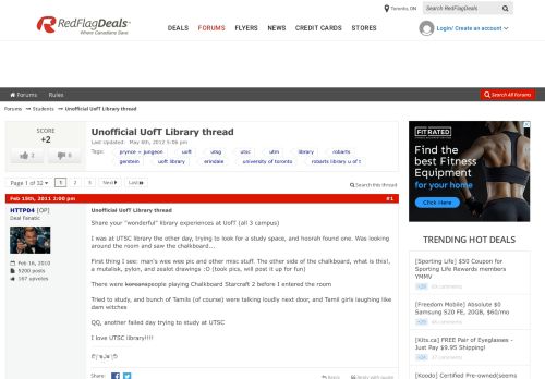 
                            10. Unofficial UofT Library thread - RedFlagDeals.com Forums