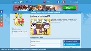 
                            4. UnovaRPG Pokemon Online Game | Registrarse