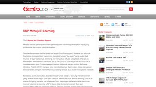 
                            11. UNP Menuju E-Learning - Artikel Terkini | Ganto.co