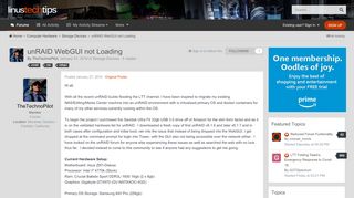 
                            7. unRAID WebGUI not Loading - Storage Devices - Linus Tech Tips