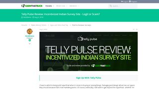 
                            6. UNRATED - Telly Pulse Review: Incentivized Indian Survey Site ...