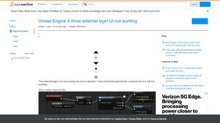 
                            8. Unreal Engine 4 show external login UI not working - Stack Overflow