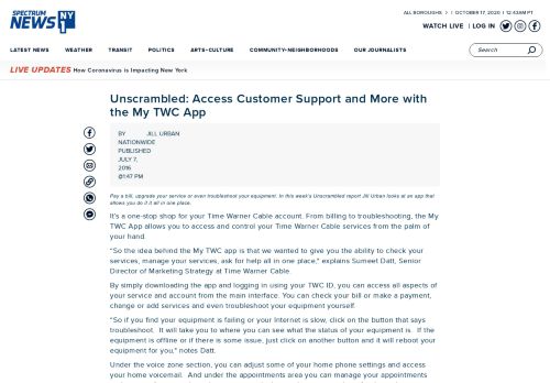 
                            12. Unscrambled: Access Customer Support and More with the My TWC App