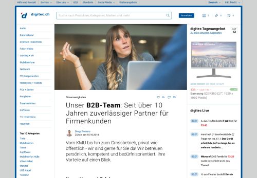 
                            9. Unser B2B-Team: Seit über 10 Jahren zuverlässiger Partner ... - Digitec