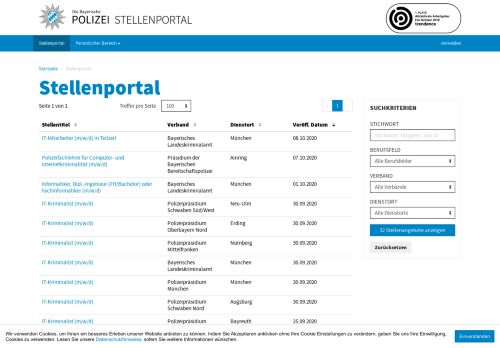 
                            3. Unser Stellenportal | Die Bayerische Polizei