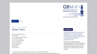 
                            2. Unser Team - GBM-V Webseite!