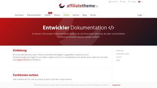 
                            3. ▷ Unsere Entwickler-Dokumentation von affiliatetheme.io